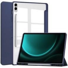  Galaxy Tab S9 FE Plus Fodral Hybrid Pennh&aring;llare Bl&aring; - Teknikhallen.se