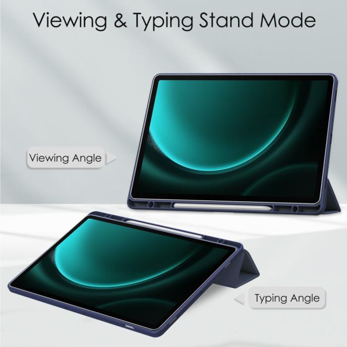 Bild 2,  Galaxy Tab S9 FE Plus Fodral Hybrid Pennhållare Blå - Teknikhallen.se