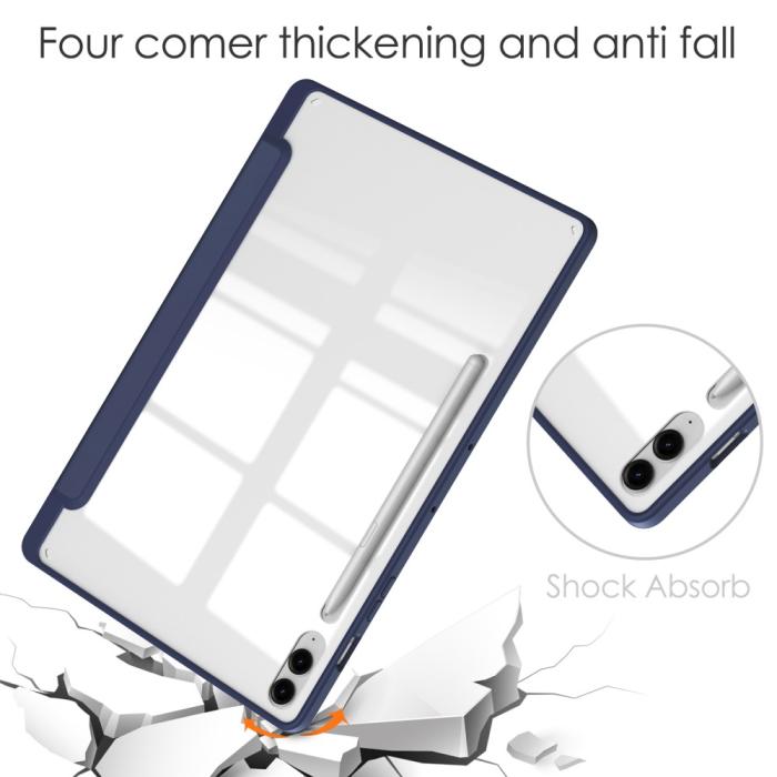 Bild 4,  Galaxy Tab S9 FE Plus Fodral Hybrid Pennhållare Blå - Teknikhallen.se