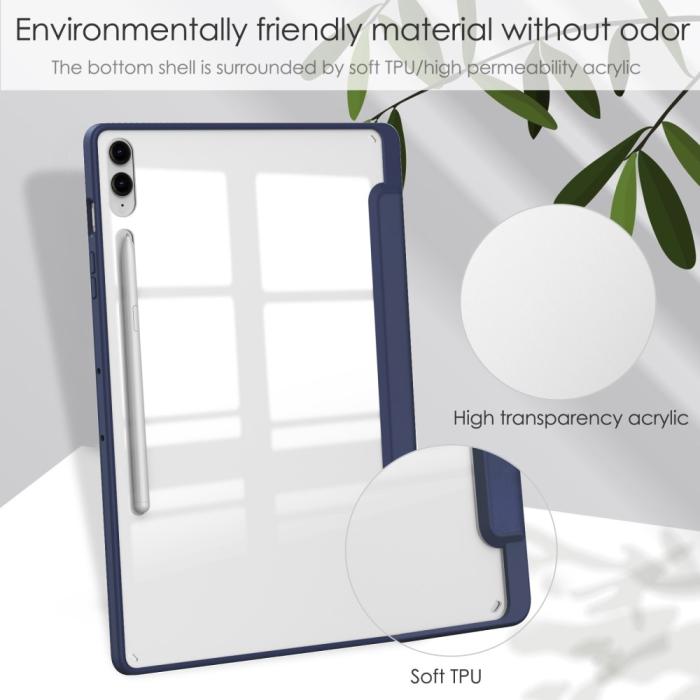 Bild 6,  Galaxy Tab S9 FE Plus Fodral Hybrid Pennhållare Blå - Teknikhallen.se