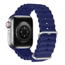 DUX DUCIS DUX DUCIS Apple Watch 38/40/41/42 mm mm Armband Wave Design Bl&aring; - Teknikhallen.se