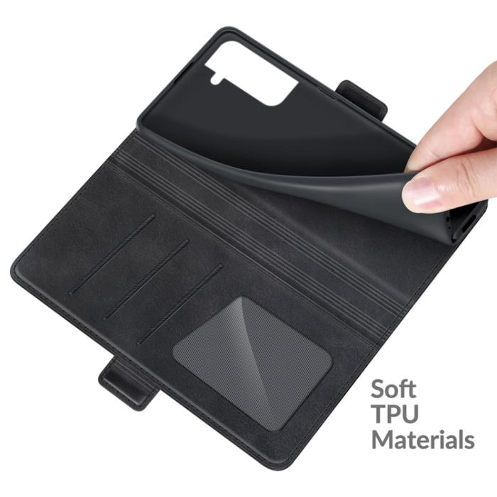 Bild 6,  Samsung Galaxy S22 Fodral Magnetisk Stängning Svart - Teknikhallen.se
