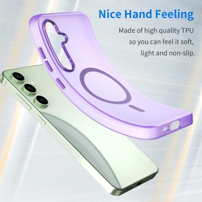Bild 4,  Samsung Galaxy S24 FE Skal MagSafe Slim Matt Lila - Teknikhallen.se
