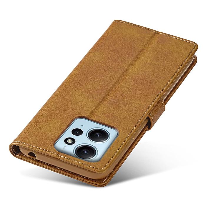 Bild 5, LC.IMEEKE LC.IMEEKE Xiaomi Redmi Note 12 4G Fodral Läder Brun - Teknikhallen.se