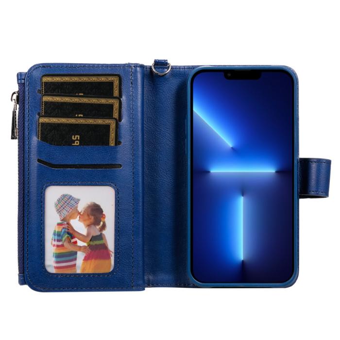 Bild 6,  iPhone 13 Pro Fodral/Skal 2in1 Magnet Multifunktionellt Blå - Teknikhallen.se