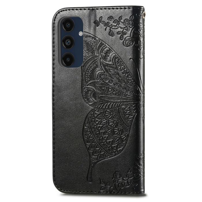 Bild 5,  Samsung Galaxy A16 Fodral Med Fjäril Tryck Svart - Teknikhallen.se