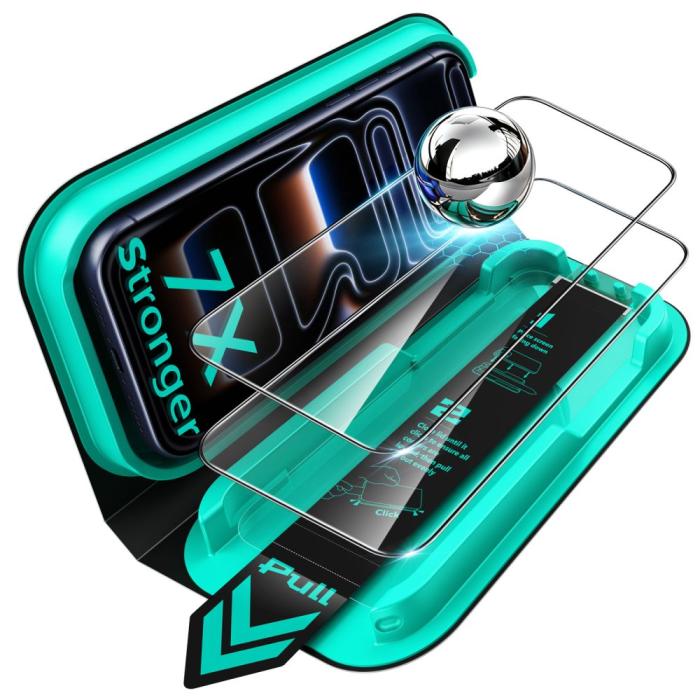 Bild 2, ESR ESR iPhone 18 Pro Max/17 Pro Max 2-PACK Skärmskydd Amorite Härdat Glas - Teknikhallen.se