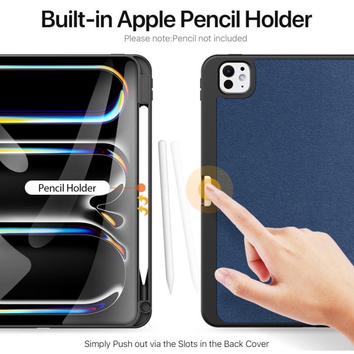 Bild 4, DUX DUCIS DUX DUCIS iPad Pro 11 2025/2024 DOMO Series Tri-Fold Fodral Blå - Teknikhallen.se