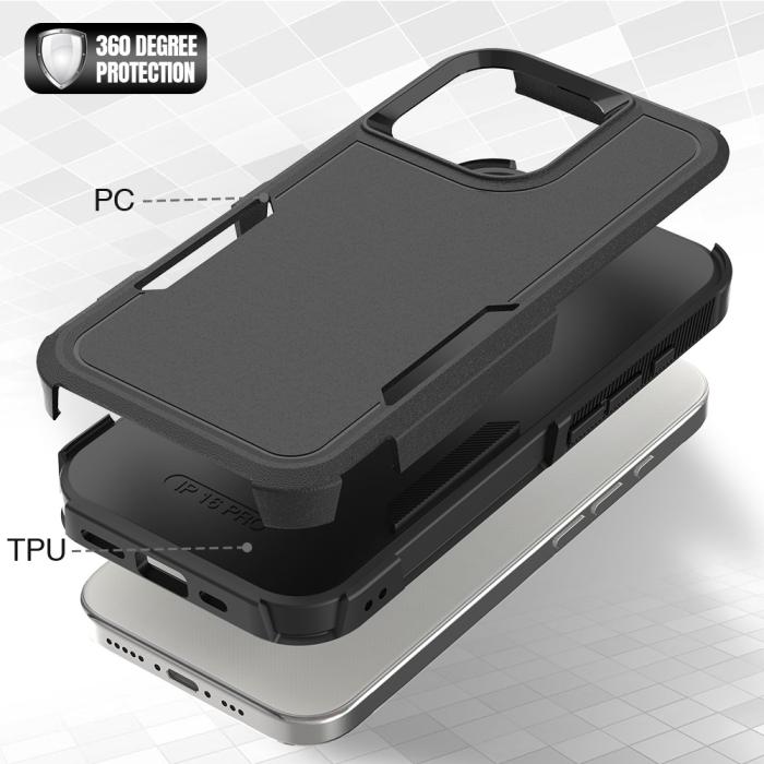 Bild 2,  iPhone 16 Pro Skal Extreme Shockproof Svart - Teknikhallen.se