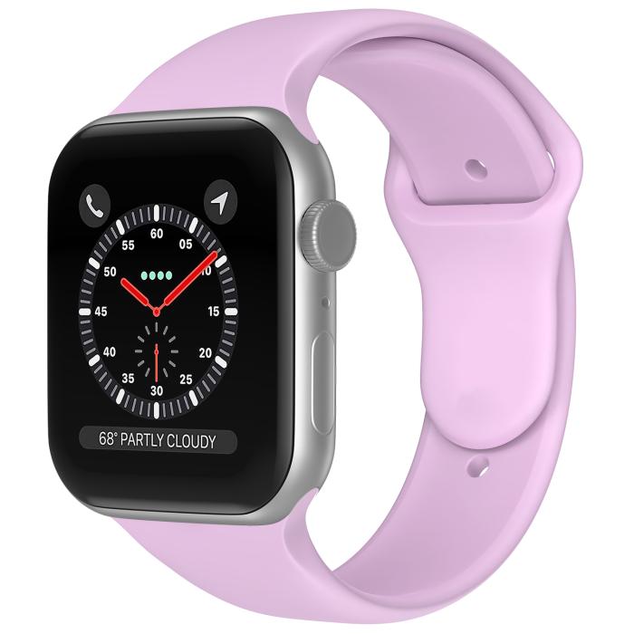 Bild 2, ColorPop Apple Watch 38/40/41/42 mm Silikon Armband (M/L) Ljus Lila - Teknikhallen.se
