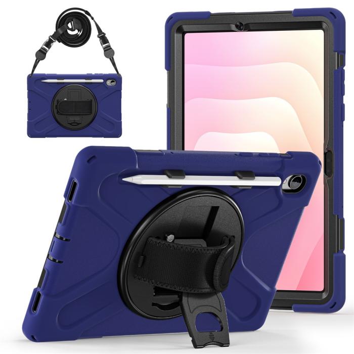 Bild 3,  Samsung Galaxy Tab S11 Skal Shockproof Hybrid Kickstand Mörk Blå - Teknikhallen.se