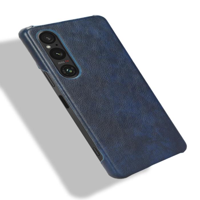 Bild 3,  Sony Xperia 1 V Skal Slim Läder Blå - Teknikhallen.se