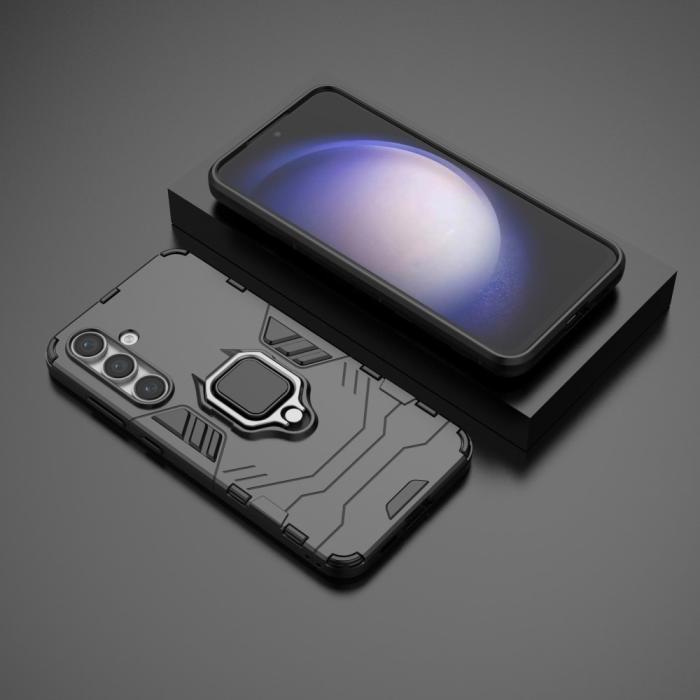 Bild 6,  Samsung Galaxy S24 FE Skal Hybrid Armor Ring Svart - Teknikhallen.se