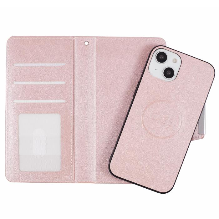 Bild 3,  iPhone 13 - 2in1 Läder Magnet Fodral / Skal - Roséguld - Teknikhallen.se
