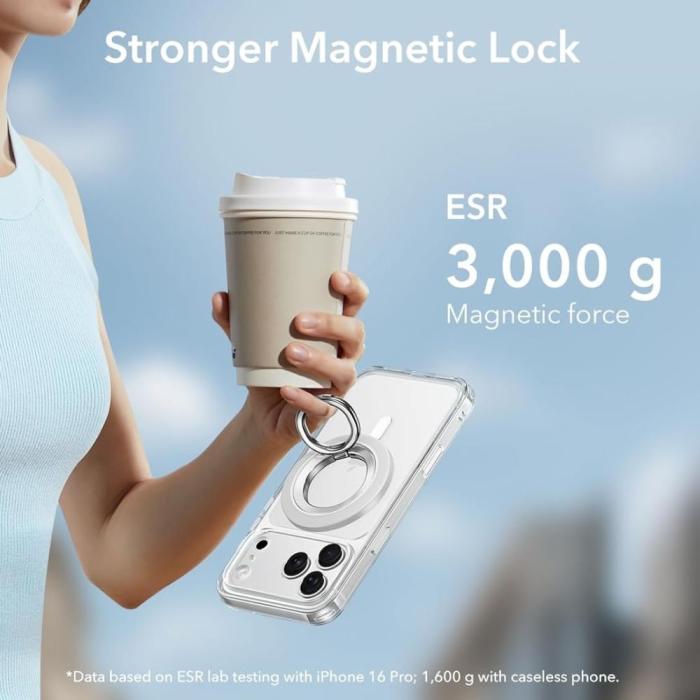 Bild 4, ESR ESR Magnetisk MagSafe Ringhållare 360 HaloLock Vit - Teknikhallen.se