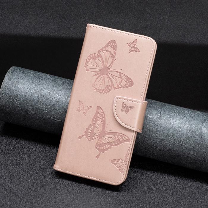 Bild 5,  Xiaomi Redmi 10 5G Fodral Butterfly Roséguld - Teknikhallen.se