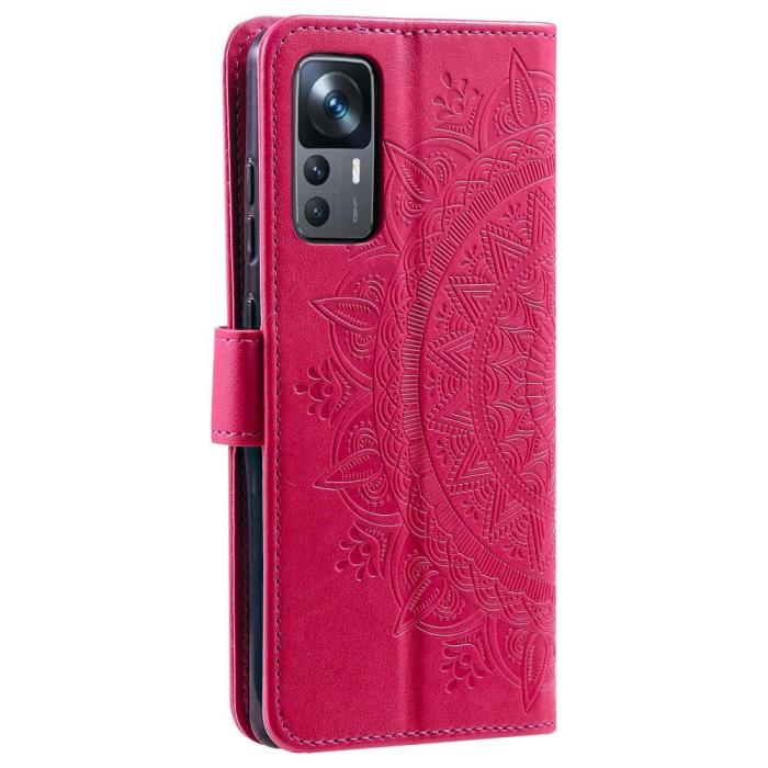 Bild 6,  Xiaomi 12T / 12T Pro Fodral Mandala Läder Rosa - Teknikhallen.se