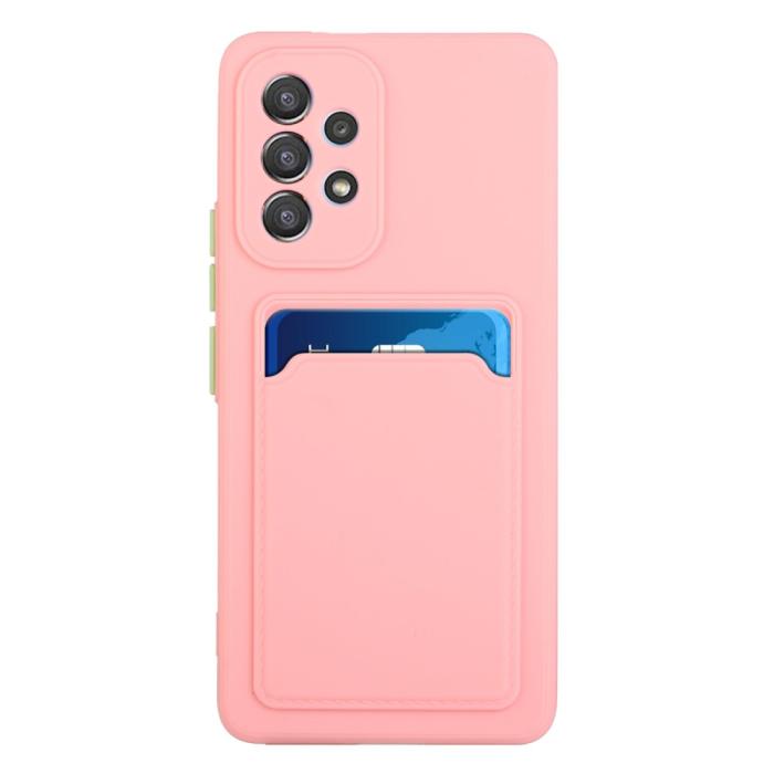 Bild 2,  Samsung Galaxy A53 5G Skal TPU Kortfack Rosa - Teknikhallen.se