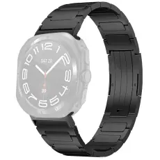  Galaxy Watch Ultra (2025) / 47 mm Armband Steel Titanium Svart - Teknikhallen.se