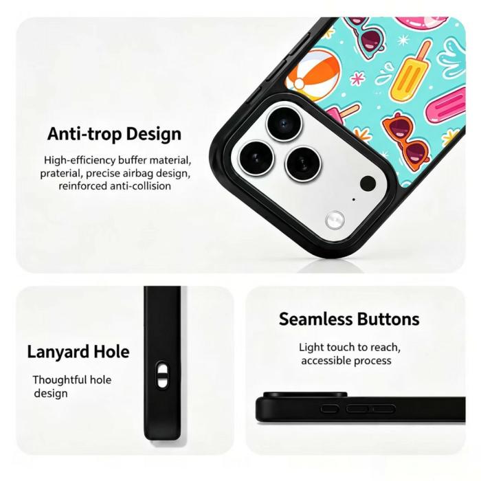 Bild 3,  iPhone 18 Pro / 17 Pro Skal MagSafe UV-Mönster Semester - Teknikhallen.se