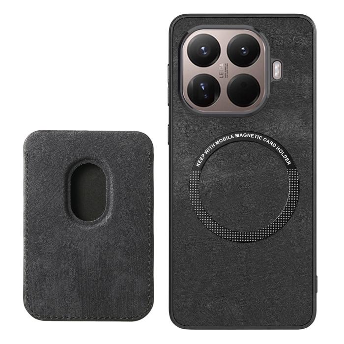 Bild 2,  Xiaomi 17T Pro Skal Retro PU Läder Med Avtagbart Kortfack Svart - Teknikhallen.se