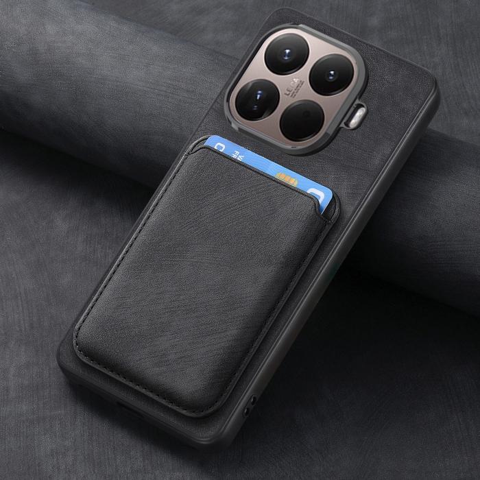 Bild 4,  Xiaomi 17T Pro Skal Retro PU Läder Med Avtagbart Kortfack Svart - Teknikhallen.se