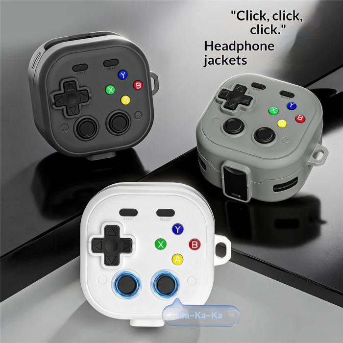 Bild 4,  Samsung Galaxy Buds 4 / 4 Pro Skal Game Console Svart - Teknikhallen.se