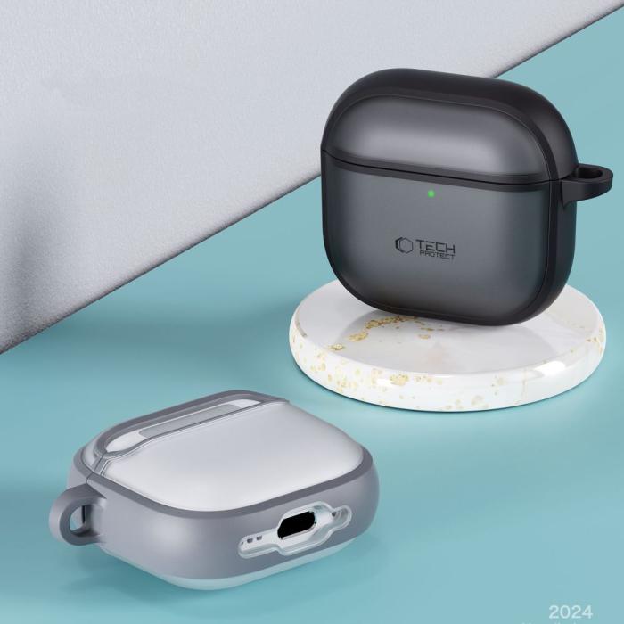 Bild 4, Tech-Protect Tech-Protect AirPods 4 Skal MagMat Matt Grå - Teknikhallen.se