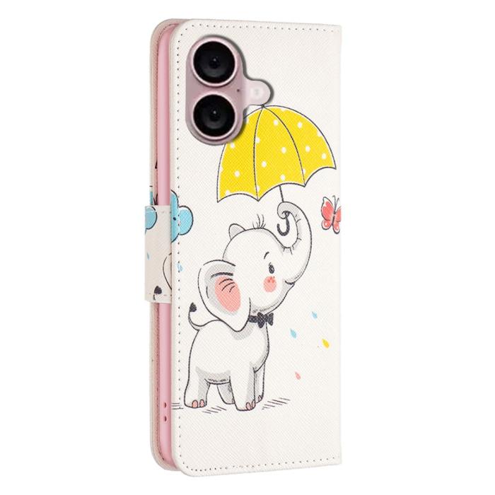 Bild 6,  iPhone 16 Plus Fodral Med Tryck Baby Elefant Vit - Teknikhallen.se