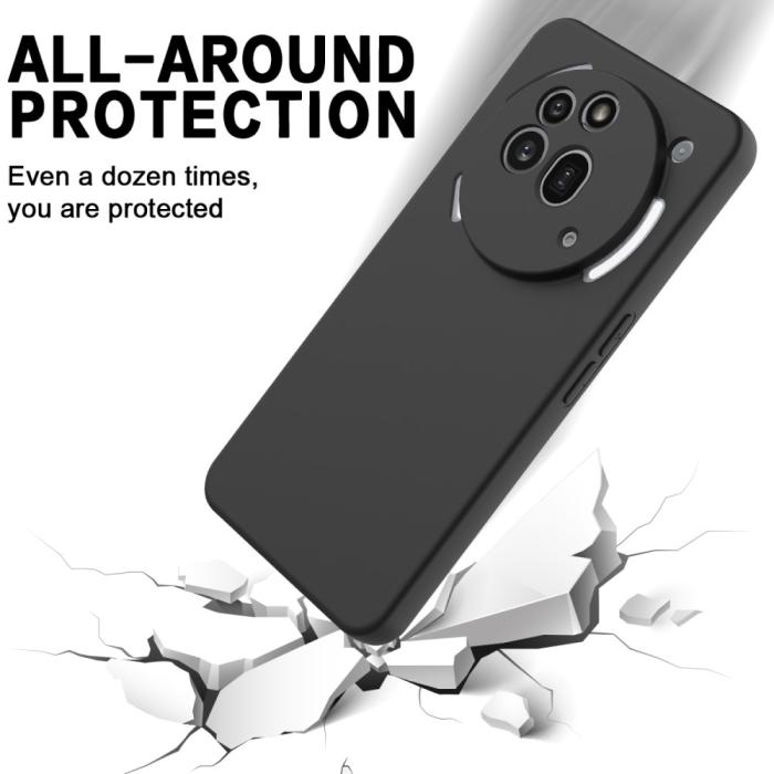 Bild 5,  Nothing Phone 3a Pro Skal Liquid Silikon Med Strap Svart - Teknikhallen.se