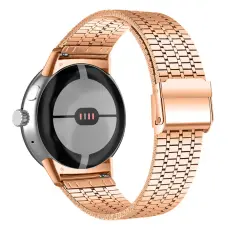  Google Pixel Watch / Watch 2 Metallarmband Ros&eacute;guld - Teknikhallen.se
