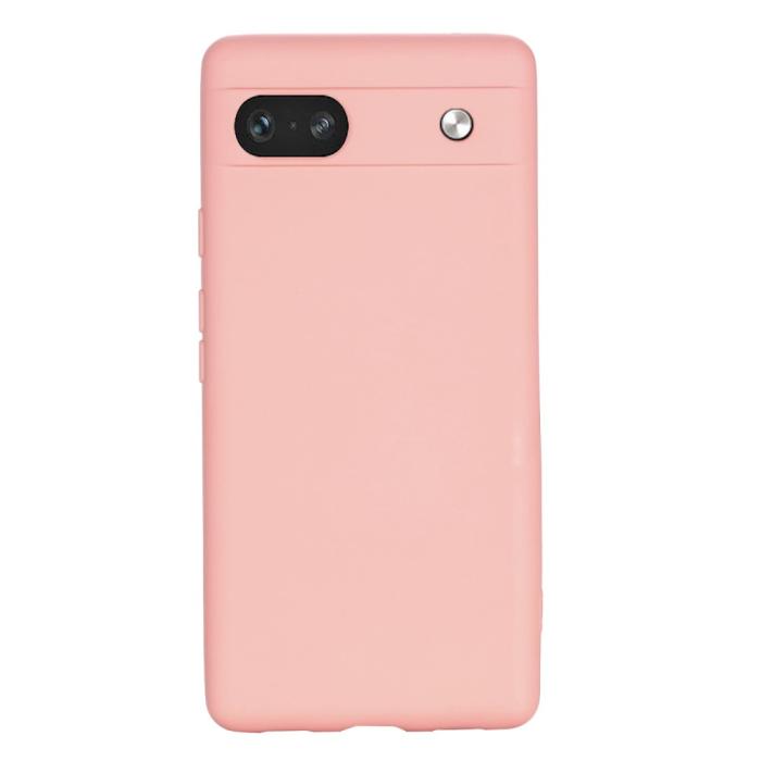 Bild 3,  Google Pixel 7A Skal Liquid Silikon Med Strap Rosa - Teknikhallen.se
