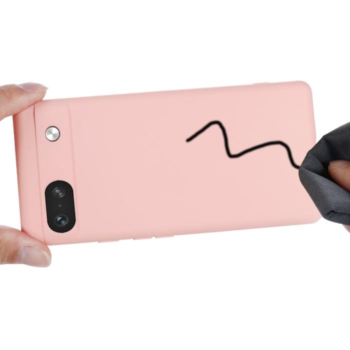 Bild 5,  Google Pixel 7A Skal Liquid Silikon Med Strap Rosa - Teknikhallen.se