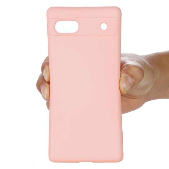 Bild 6,  Google Pixel 7A Skal Liquid Silikon Med Strap Rosa - Teknikhallen.se