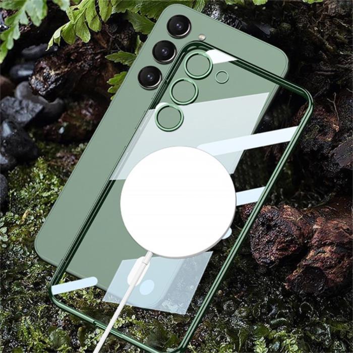 Bild 2, GKK GKK Galaxy S24 Plus Skal MagSafe Electroplate Midnight Green - Teknikhallen.se