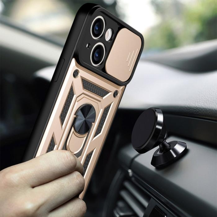Bild 3,  iPhone 14 Pro Skal CamShield Hybrid Ring Guld - Teknikhallen.se