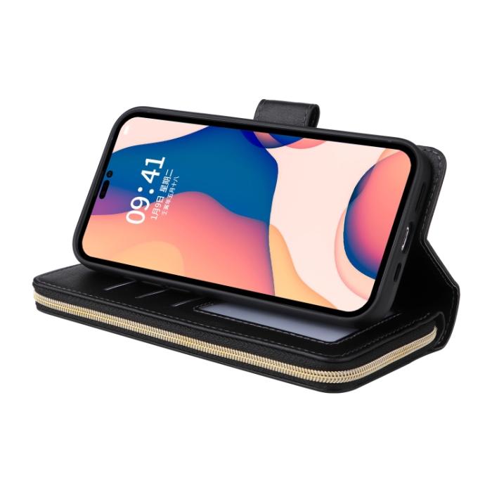 Bild 5,  iPhone 14 Pro Fodral 9-Kort Multifunktionell Svart - Teknikhallen.se