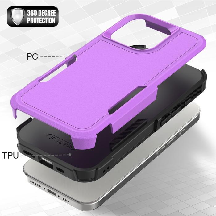 Bild 2,  iPhone 16 Pro Skal Extreme Shockproof Lila - Teknikhallen.se