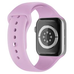 ColorPop Apple Watch 42/44/45/49 mm Silikon Armband (M/L) Ljus Lila - Teknikhallen.se