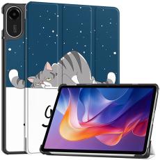  Xiaomi Redmi Pad 2 Fodral Tri-Fold Katt - Teknikhallen.se