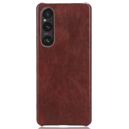  Sony Xperia 1 V Skal Slim Läder Brun - Teknikhallen.se