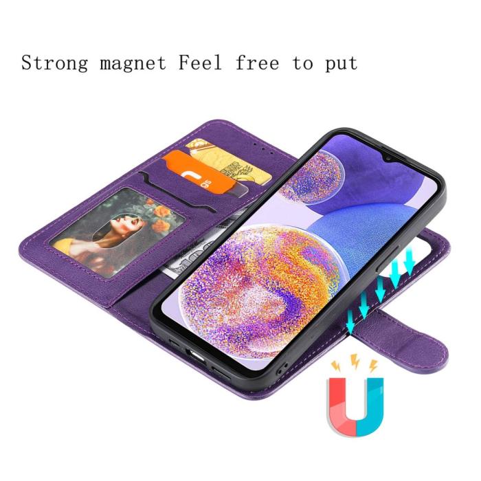 Bild 3,  Samsung Galaxy A23 5G 2in1 Magnet/Plånboksfodral Lila - Teknikhallen.se