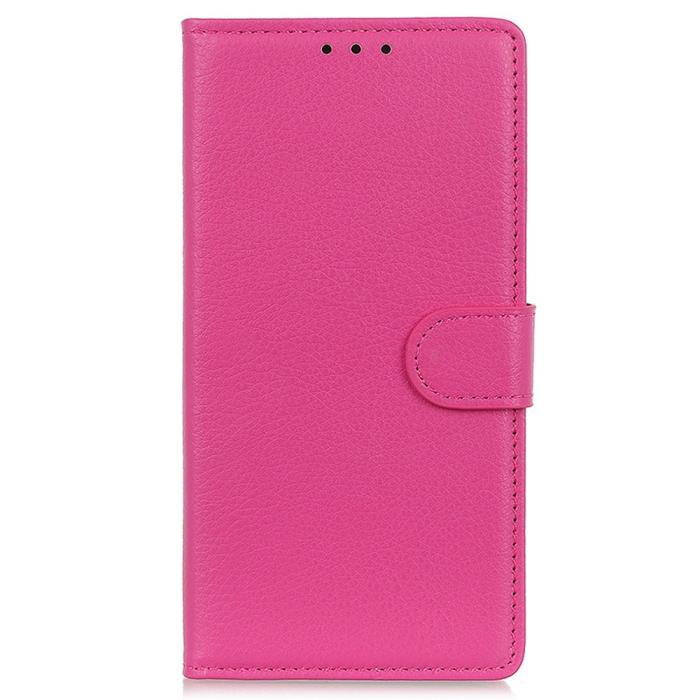 Bild 6,  Samsung Galaxy S23 Ultra Fodral Litchi Läder Rosa - Teknikhallen.se