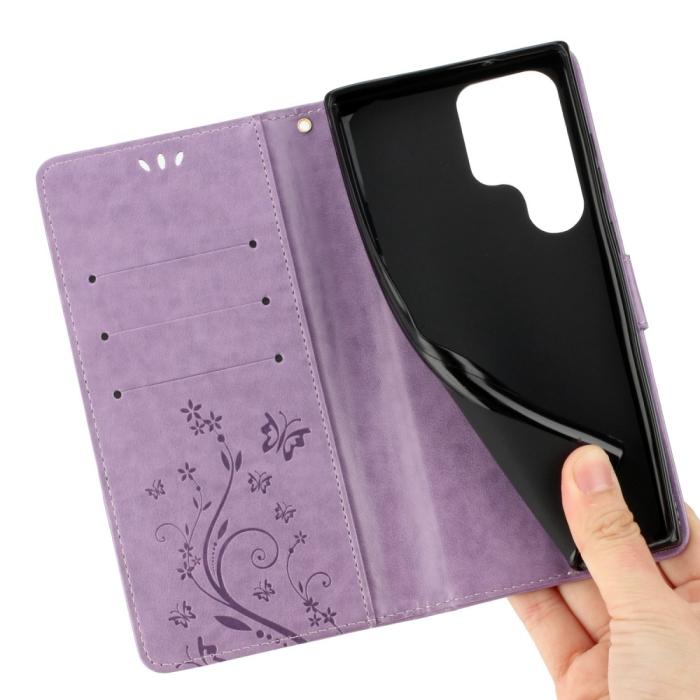 Bild 3,  Samsung Galaxy S23 Ultra Fodral Med Tryck Ljus Lila - Teknikhallen.se