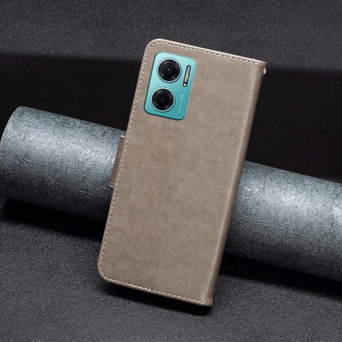 Bild 4,  Xiaomi Redmi 10 5G Fodral Butterfly Grå - Teknikhallen.se