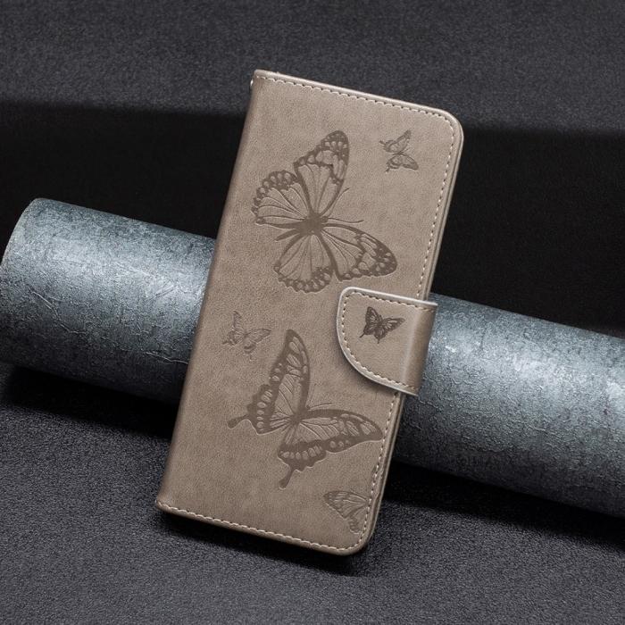 Bild 5,  Xiaomi Redmi 10 5G Fodral Butterfly Grå - Teknikhallen.se
