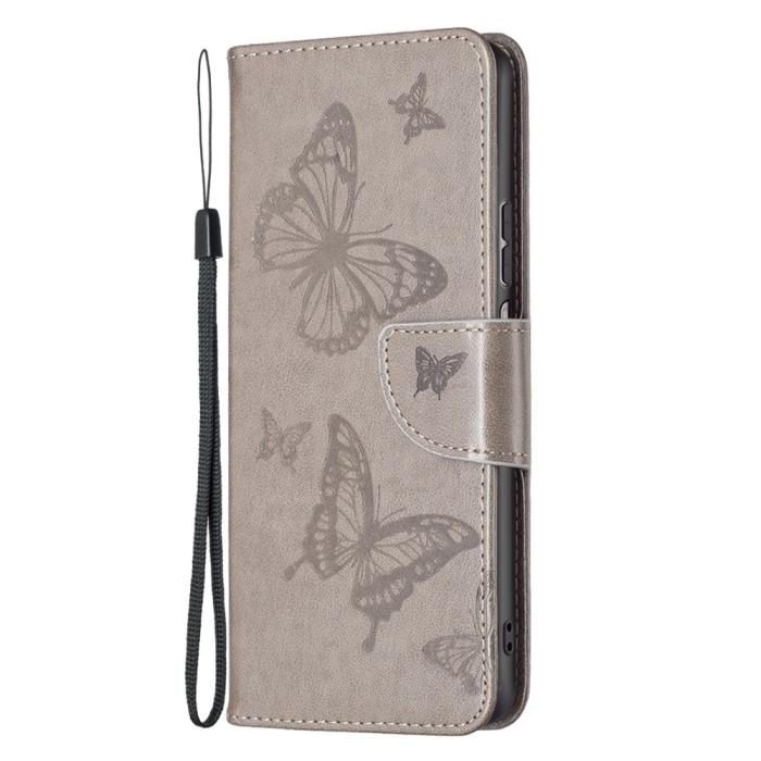 Bild 6,  Xiaomi Redmi 10 5G Fodral Butterfly Grå - Teknikhallen.se