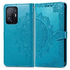  Xiaomi 11T / 11T Pro Fodral L&auml;der Mandala Bl&aring; - Teknikhallen.se