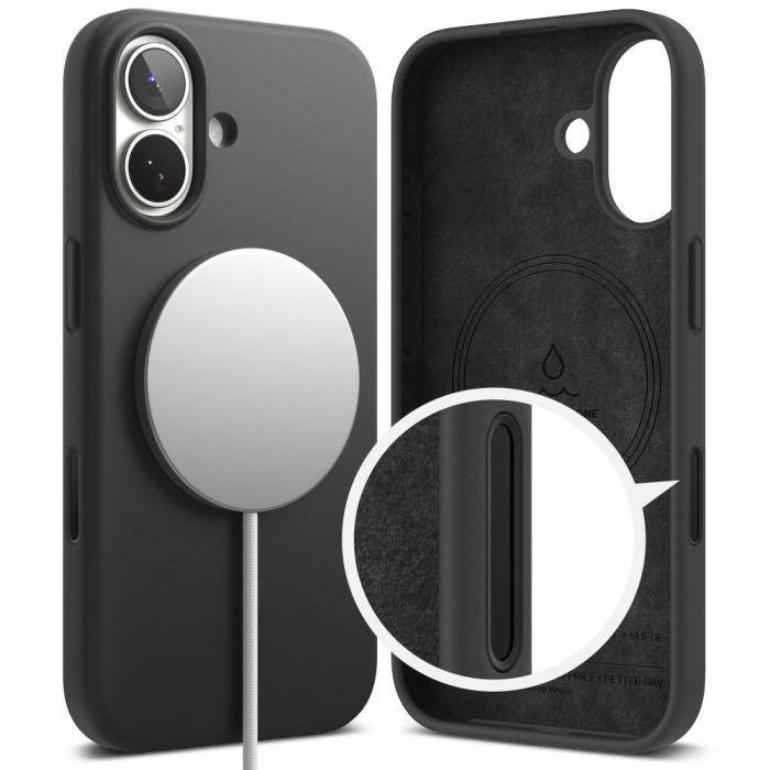 Bild 3, Ringke Ringke iPhone 17 Skal MagSafe Silikon Svart - Teknikhallen.se