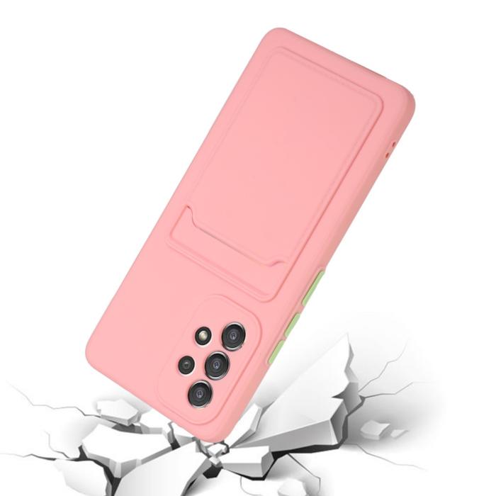 Bild 5,  Samsung Galaxy A53 5G Skal TPU Kortfack Rosa - Teknikhallen.se
